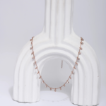 Collier Chaîne Fine Or Rose - Zircons Tombants