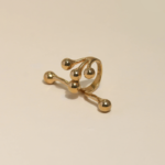 Bague Tentacules Boules Dorée