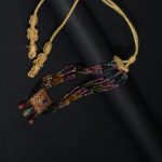 Collier Multi-Rangs Tourmaline Multicolore & Pendentif Navratna