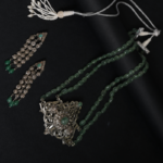 Parure Argent & Jade — Collier & Boucles d'Oreilles