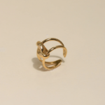 Bague Nœud Double Anneau Dorée