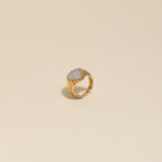 Bague Cœur Pavé Zircons & Anneau Triple Doré