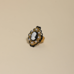 Bague Camée Victorien Noir & Perles