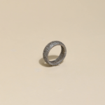 Bague Éternité Large Pavé Total Zircons Argentée