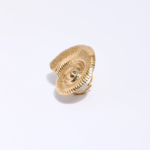 Bague Spirale Coquillage Dorée