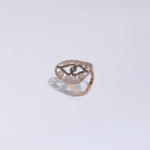 Bague Filigrane Ovale Rose Gold Bicolore