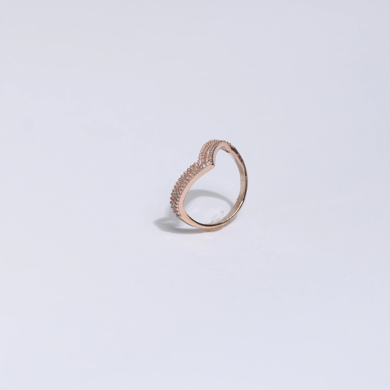 33 Bague Vague Pavé Rose Gold – Image 1