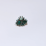 Broche Couronne Émeraude & Opale