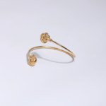 Bracelet Jonc Fin Doré Double Nœud