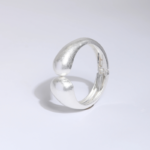 Bracelet Jonc Ouvert Double Boule Argenté
