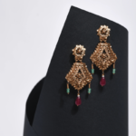 Boucles Arabesque Dorée Rubis & Émeraude
