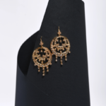 Boucles Cercle Constellation Cristal Doré